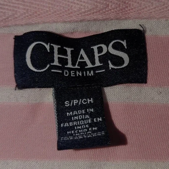 EUC Chaps Pink Red Hoodie Sweater Cotton Blend Womens S - Picture 3 of 4